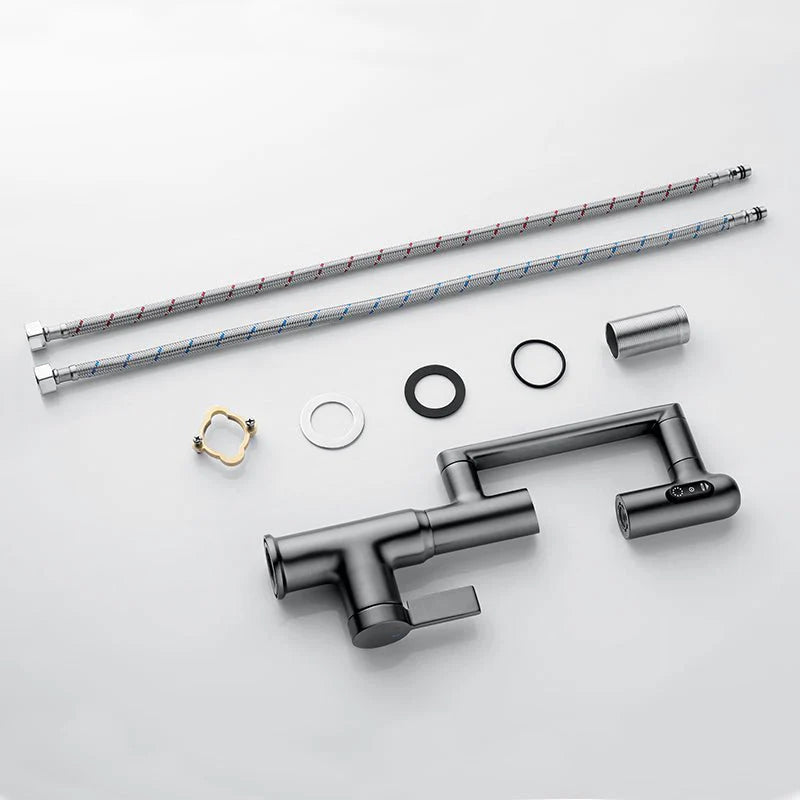 Single-Hole Rotating Faucet with Digital Temperature Display – Modern Design for Precise Water Control