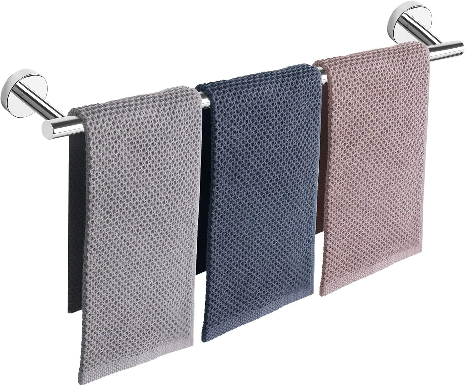 Premium Brushed Nickel Towel Bar — Heavy-Duty Thickened Stainless Steel Wall-Mounted Bathroom Towel Rack, 12” Overall Length with 10” Usable Hanging Space (1 Pack)