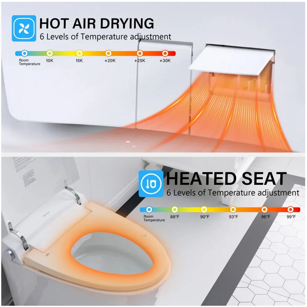 G20 Smart One-Piece Bidet Toilet – Auto Open/Close Lid, Tankless Elongated Design with LED Display for Luxury Hospitality