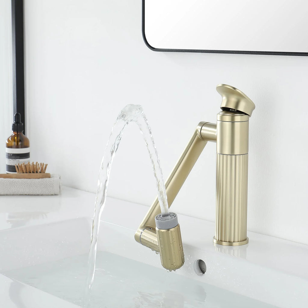 360° Rotatable Single-Hole Bathroom Faucet