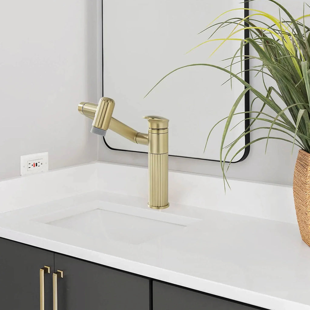 360° Rotatable Single-Hole Bathroom Faucet