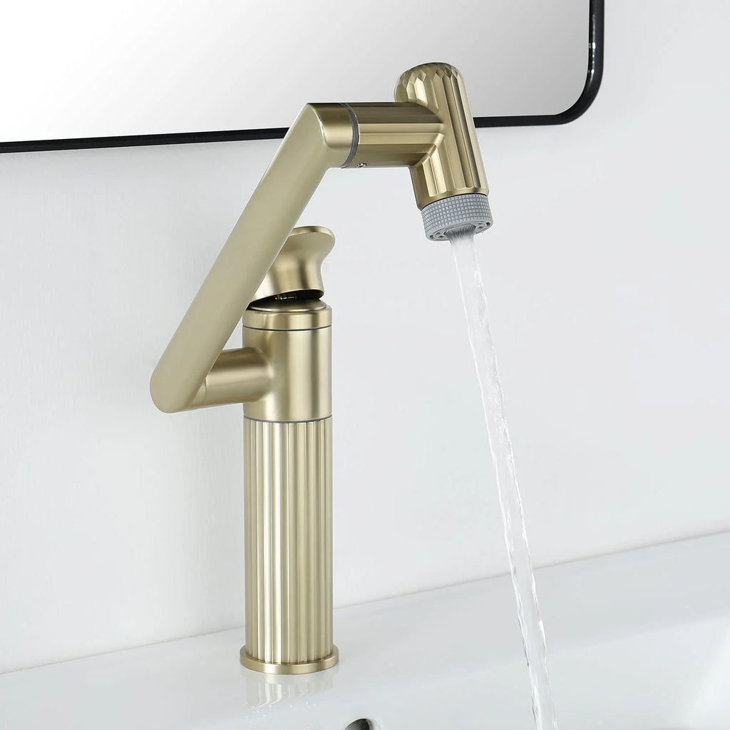 360° Rotatable Single-Hole Bathroom Faucet