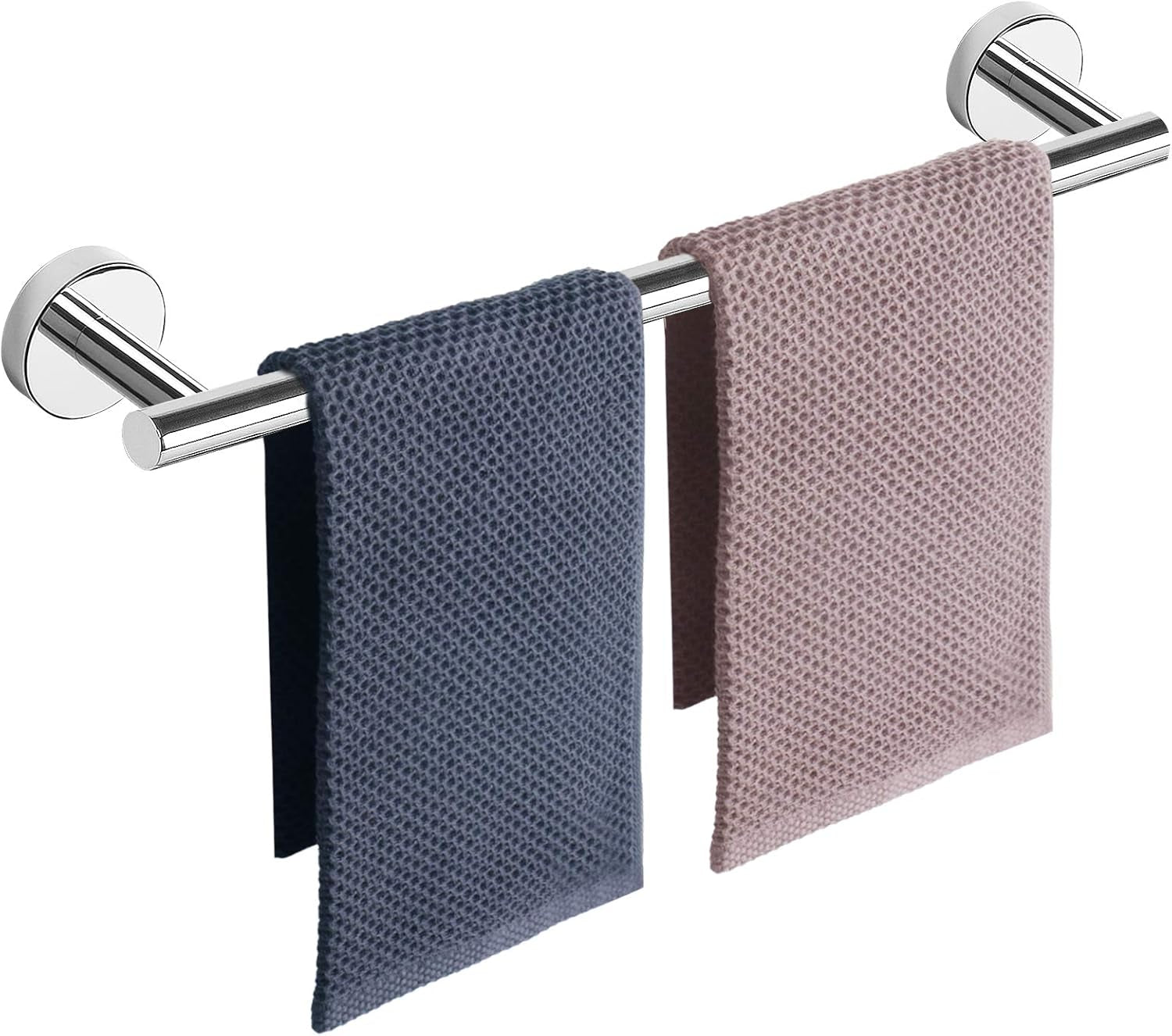 Premium Brushed Nickel Towel Bar — Heavy-Duty Thickened Stainless Steel Wall-Mounted Bathroom Towel Rack, 12” Overall Length with 10” Usable Hanging Space (1 Pack)