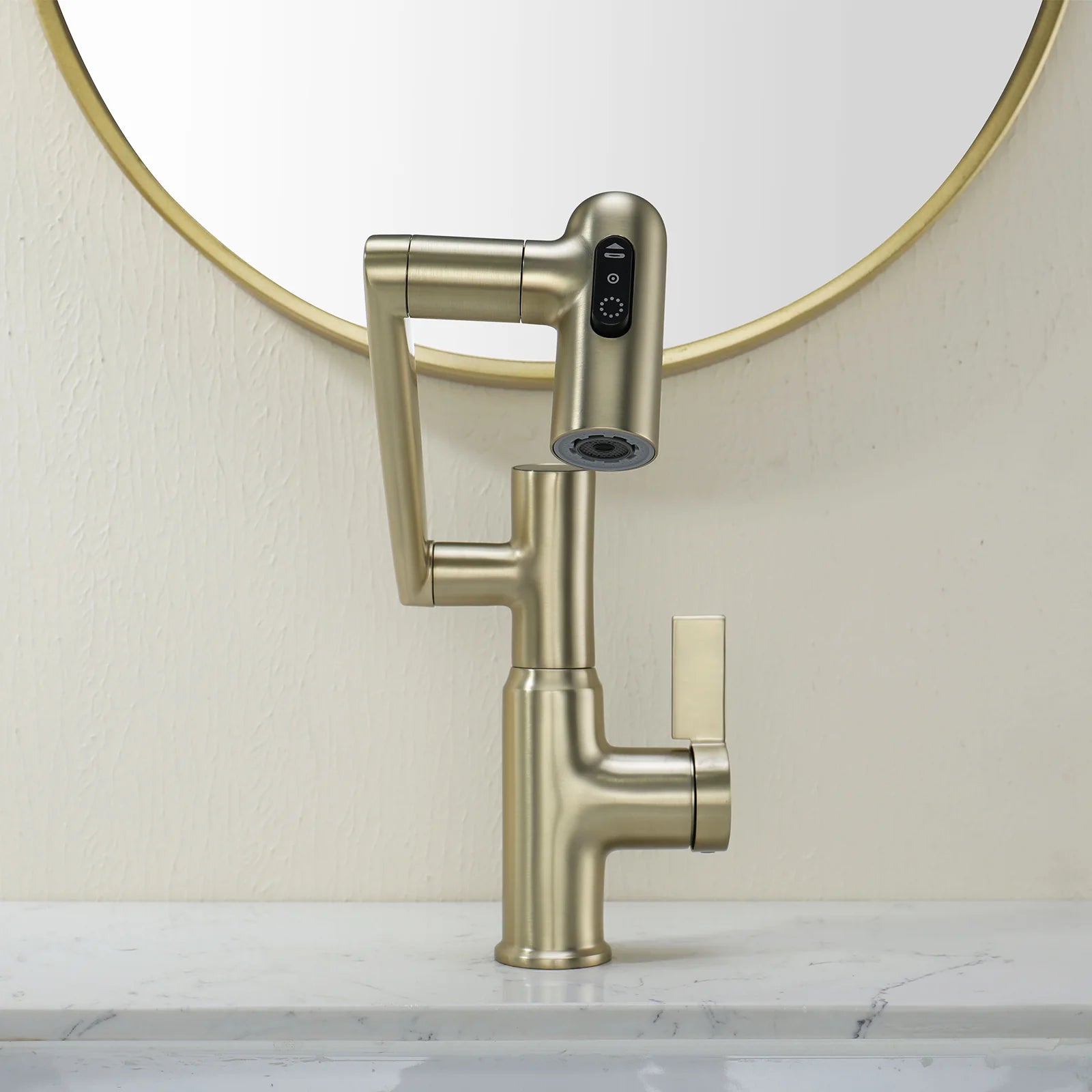 Single-Hole Rotating Faucet with Digital Temperature Display – Modern Design for Precise Water Control