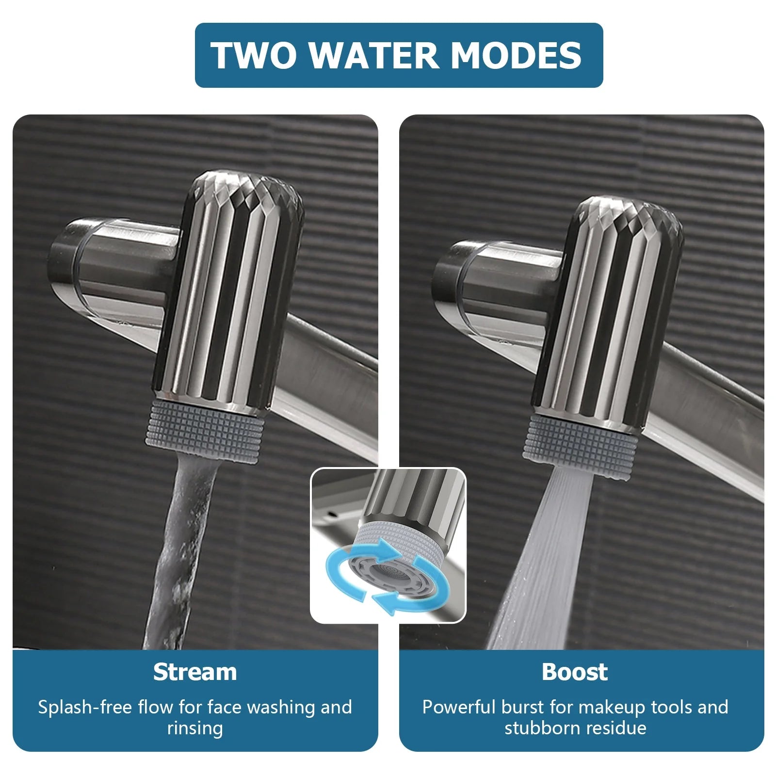 360° Rotatable Single-Hole Bathroom Faucet