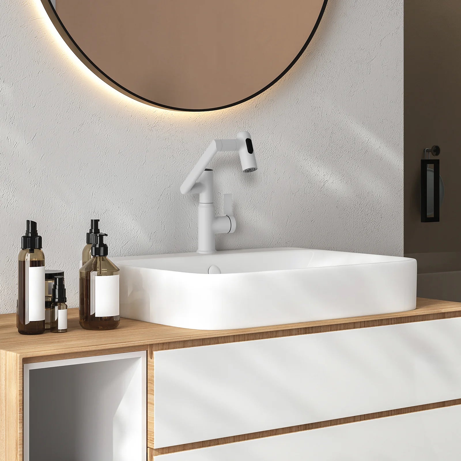 Single-Hole Rotating Faucet with Digital Temperature Display – Modern Design for Precise Water Control