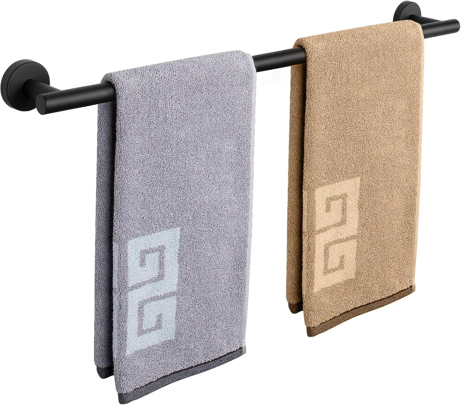 Premium Brushed Nickel Towel Bar — Heavy-Duty Thickened Stainless Steel Wall-Mounted Bathroom Towel Rack, 12” Overall Length with 10” Usable Hanging Space (1 Pack)