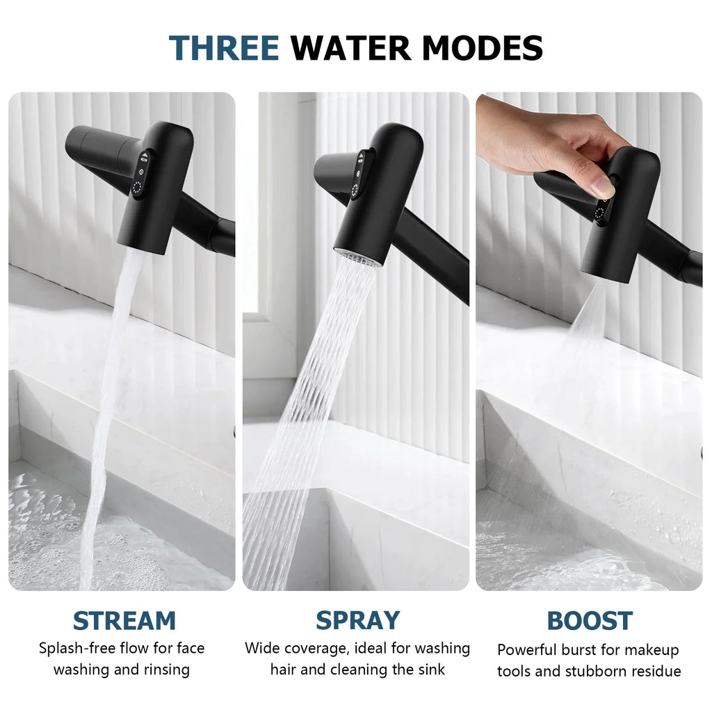 Single-Hole Rotating Faucet with Digital Temperature Display – Modern Design for Precise Water Control