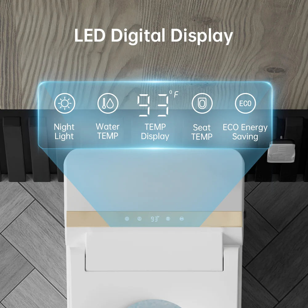 G20 Smart One-Piece Bidet Toilet – Auto Open/Close Lid, Tankless Elongated Design with LED Display for Luxury Hospitality