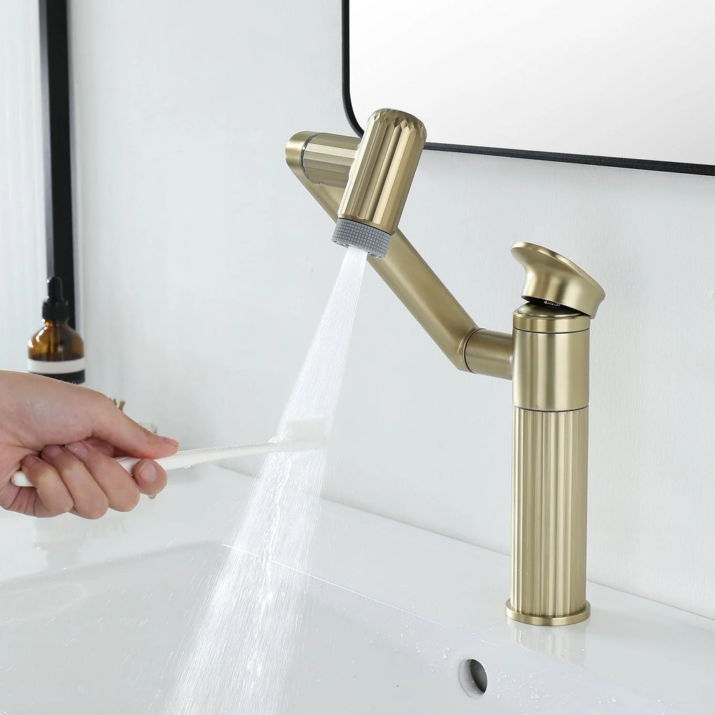 360° Rotatable Single-Hole Bathroom Faucet