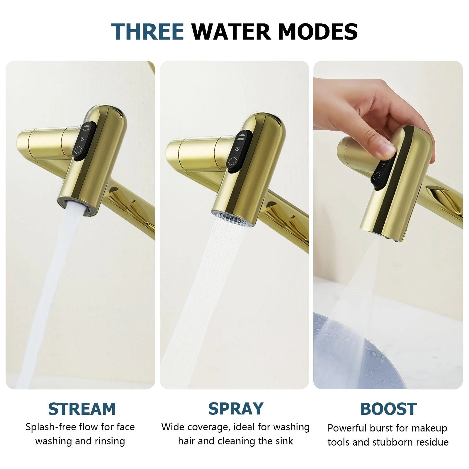 Single-Hole Rotating Faucet with Digital Temperature Display – Modern Design for Precise Water Control