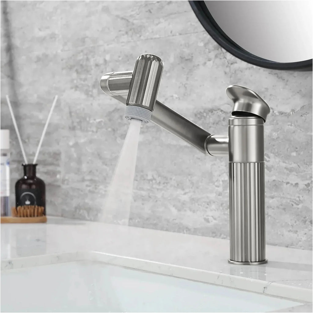 360° Rotatable Single-Hole Bathroom Faucet