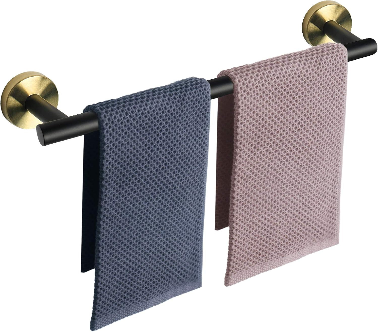 Premium Brushed Nickel Towel Bar — Heavy-Duty Thickened Stainless Steel Wall-Mounted Bathroom Towel Rack, 12” Overall Length with 10” Usable Hanging Space (1 Pack)