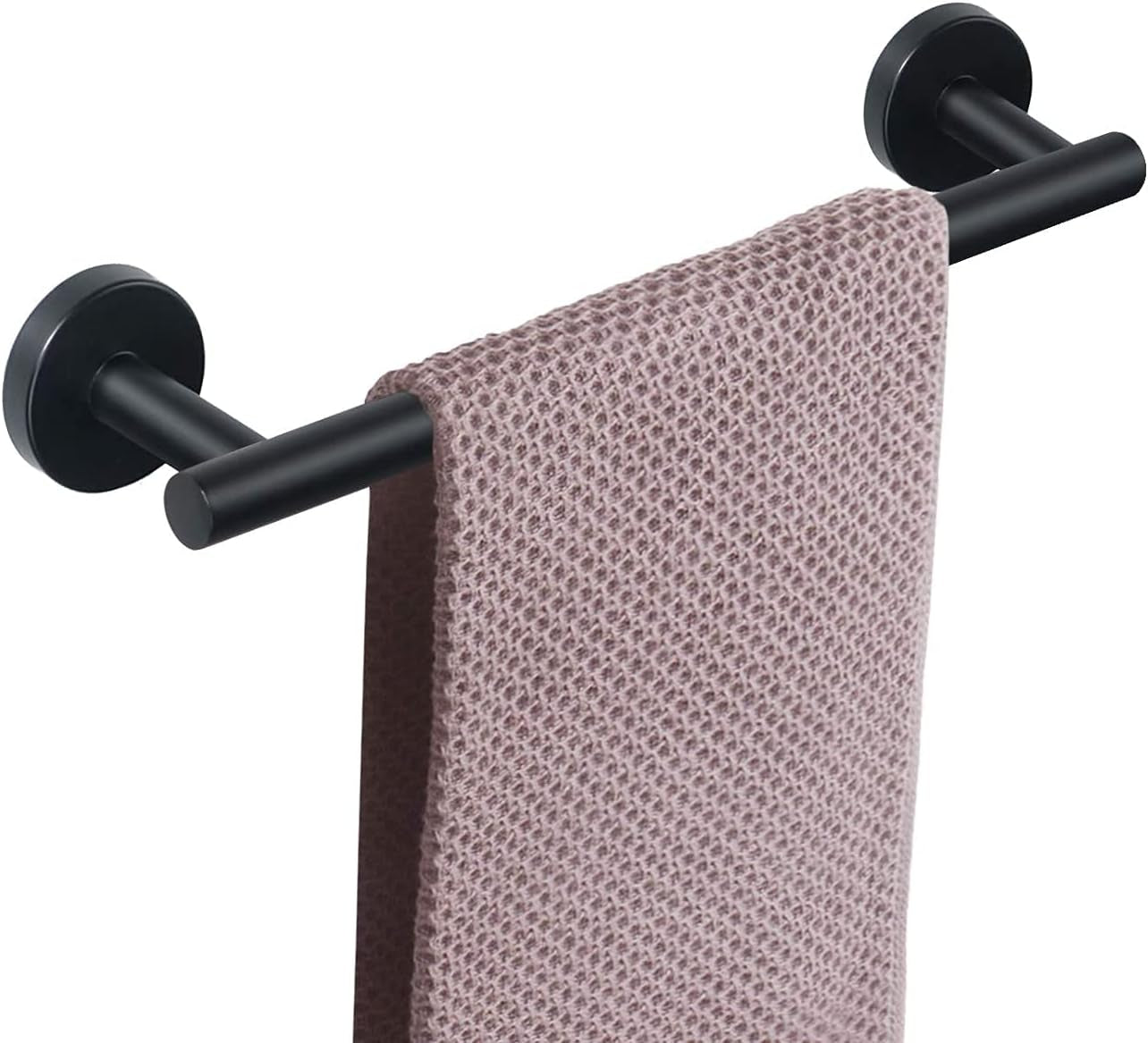 Premium Brushed Nickel Towel Bar — Heavy-Duty Thickened Stainless Steel Wall-Mounted Bathroom Towel Rack, 12” Overall Length with 10” Usable Hanging Space (1 Pack)