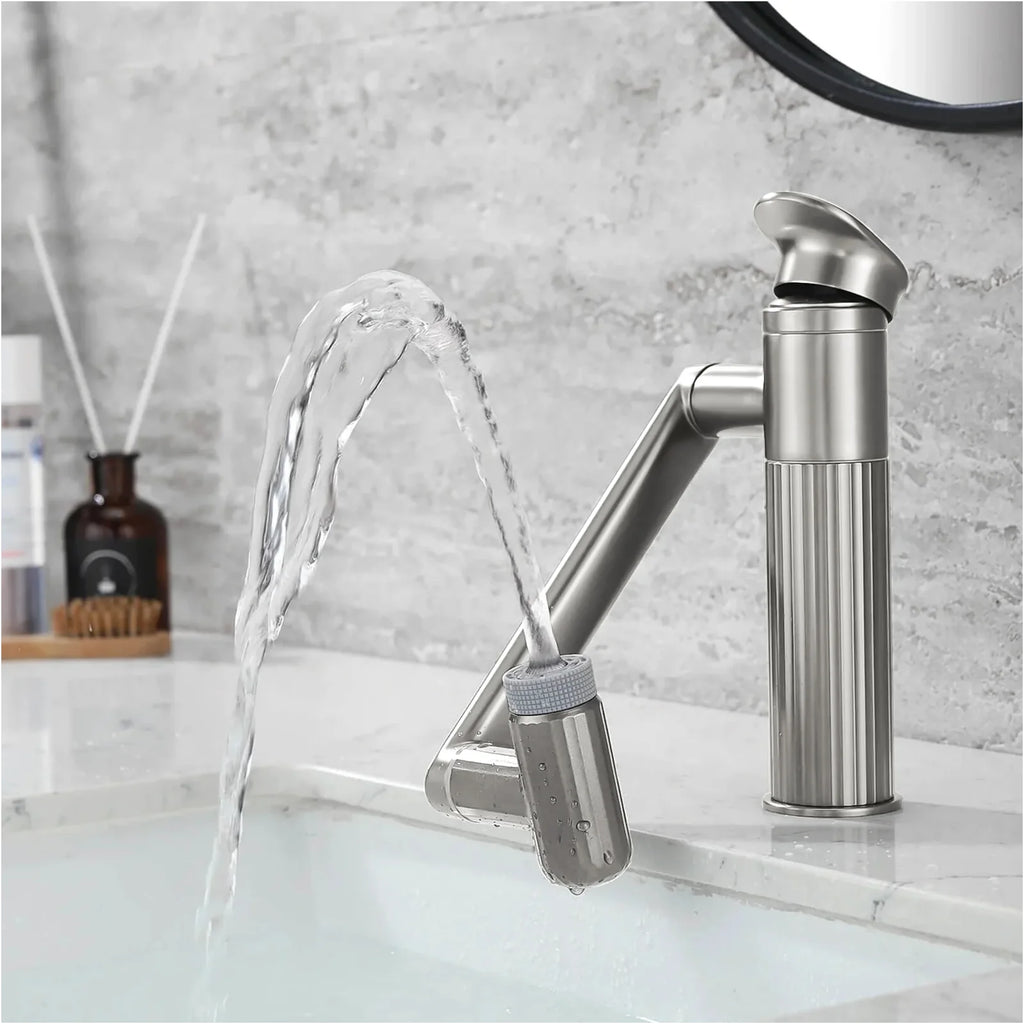360° Rotatable Single-Hole Bathroom Faucet