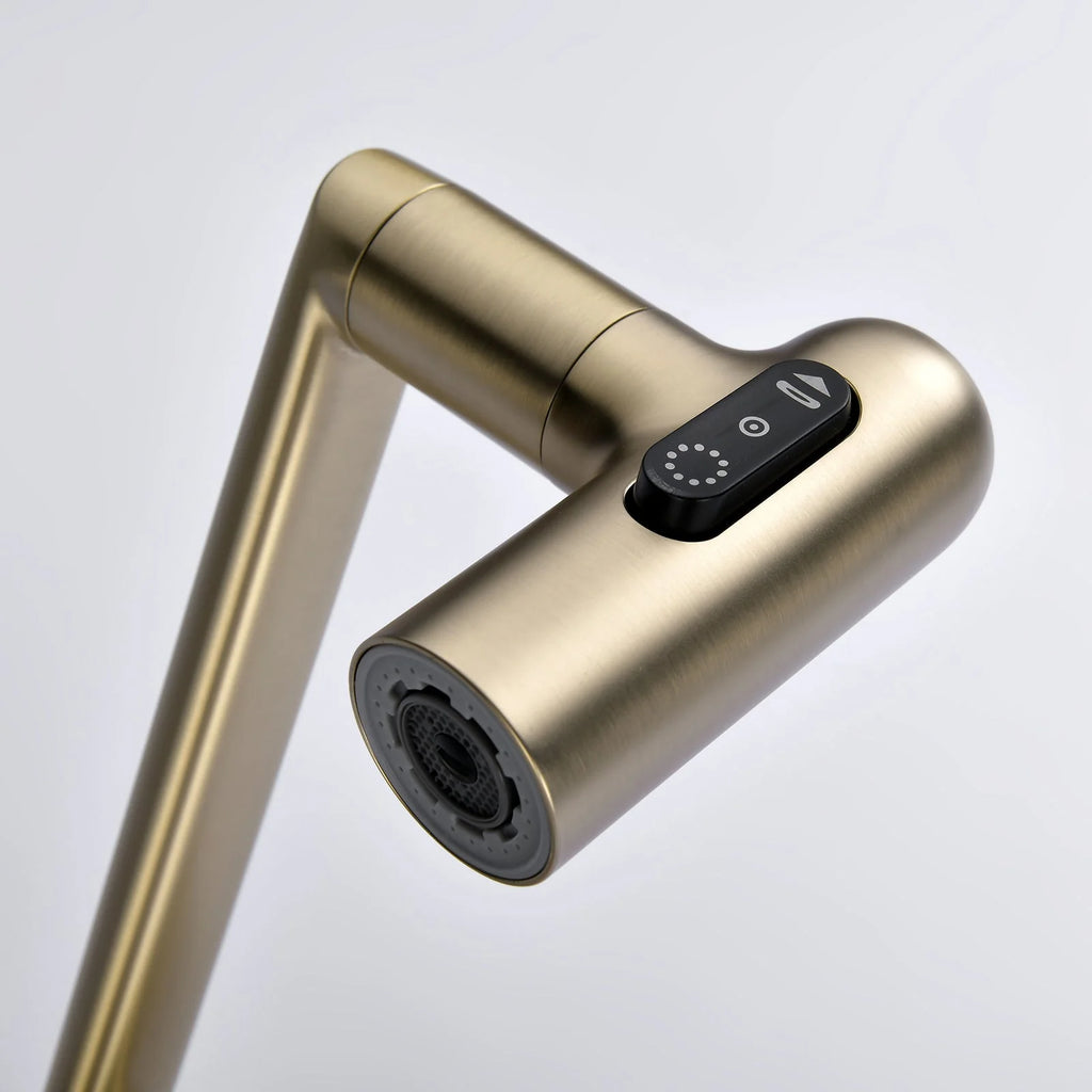 Single-Hole Rotating Faucet with Digital Temperature Display – Modern Design for Precise Water Control