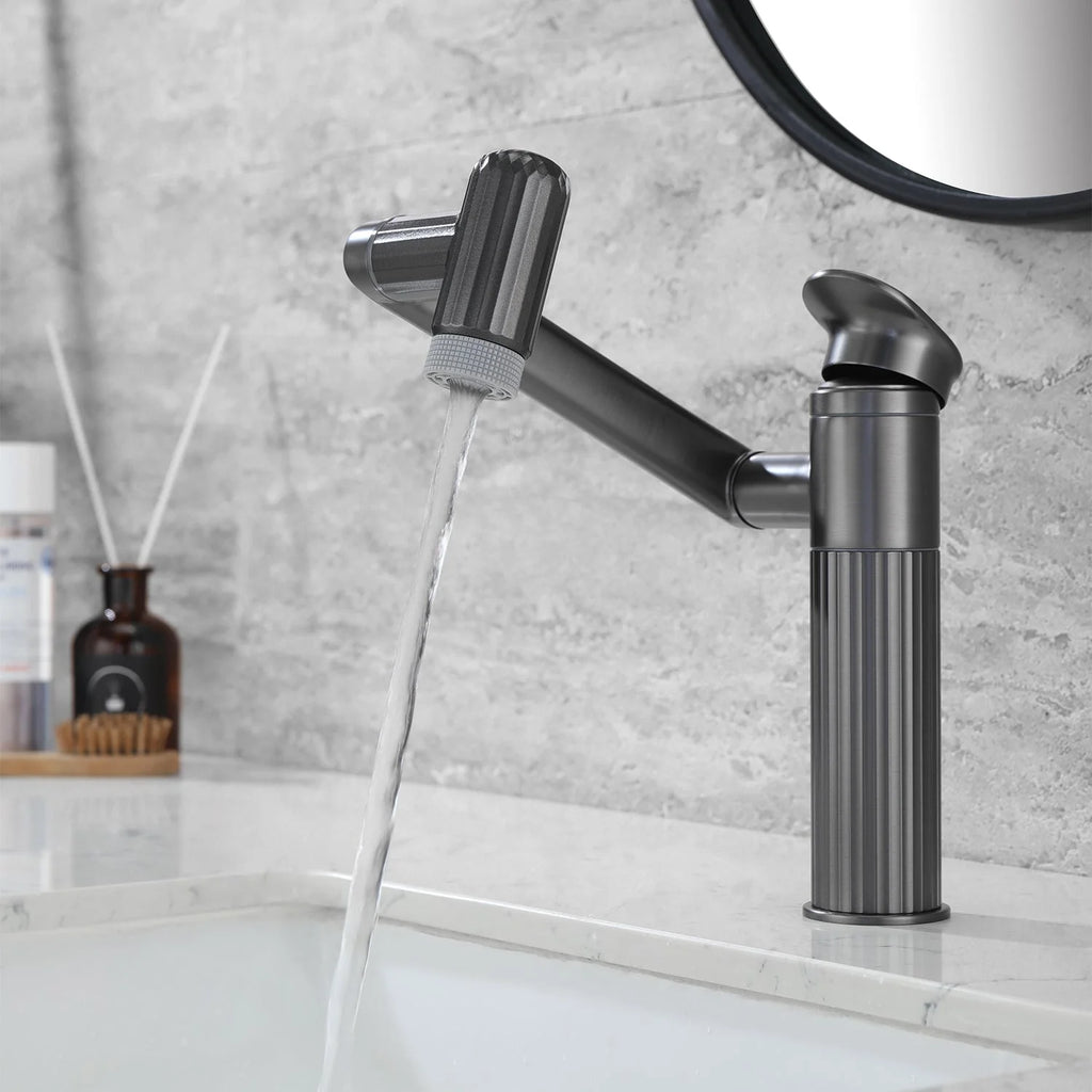 360° Rotatable Single-Hole Bathroom Faucet