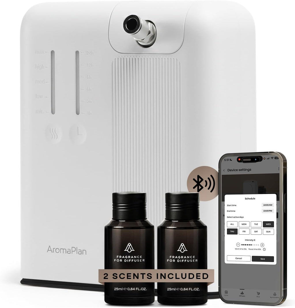 5 Star Collection Cold Air Scent Diffuser, Whole House (2 Scents Included)- Waterless Smart Aroma, Scent &Time Adjust., App Control, HVAC | Home, Commercial, Hotel | Large Room, 2,000 Sq.Ft