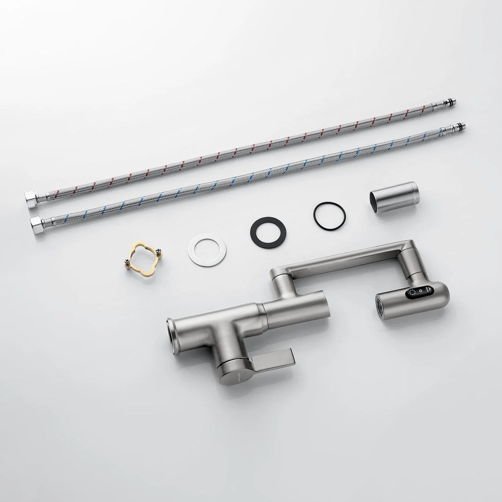 Single-Hole Rotating Faucet with Digital Temperature Display – Modern Design for Precise Water Control