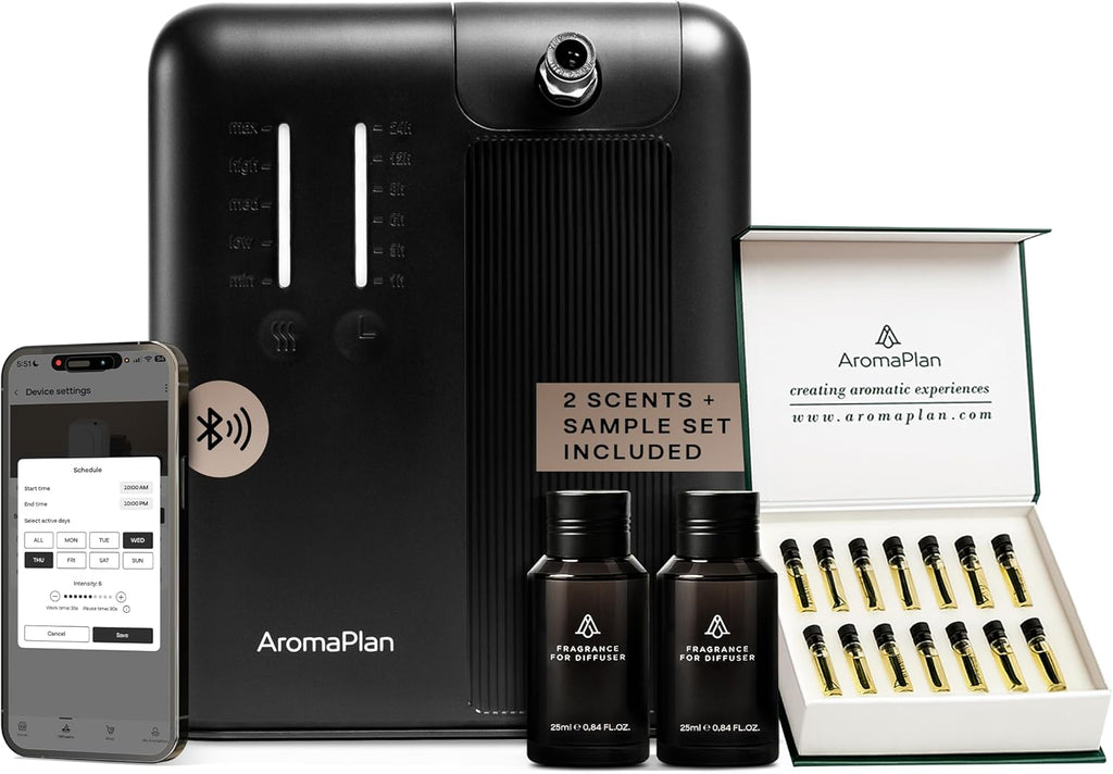 5 Star Collection Cold Air Scent Diffuser, Whole House (2 Scents Included)- Waterless Smart Aroma, Scent &Time Adjust., App Control, HVAC | Home, Commercial, Hotel | Large Room, 2,000 Sq.Ft