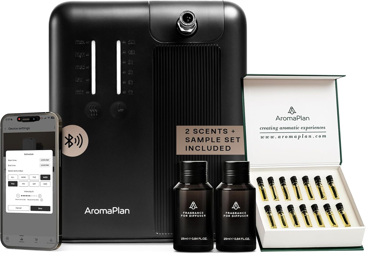 5 Star Collection Cold Air Scent Diffuser, Whole House (2 Scents Included)- Waterless Smart Aroma, Scent &Time Adjust., App Control, HVAC | Home, Commercial, Hotel | Large Room, 2,000 Sq.Ft