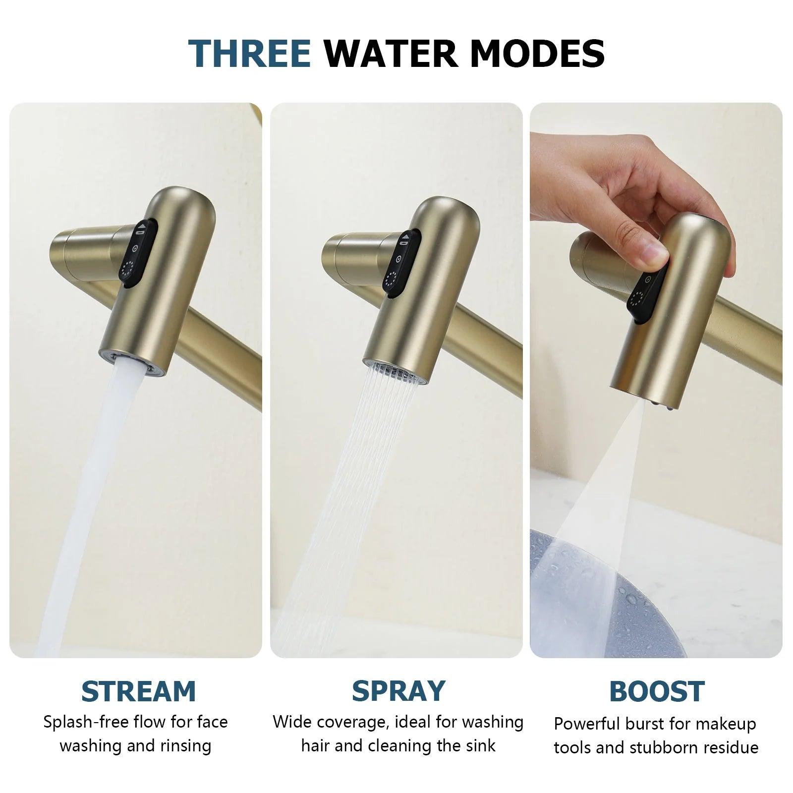 Single-Hole Rotating Faucet with Digital Temperature Display – Modern Design for Precise Water Control