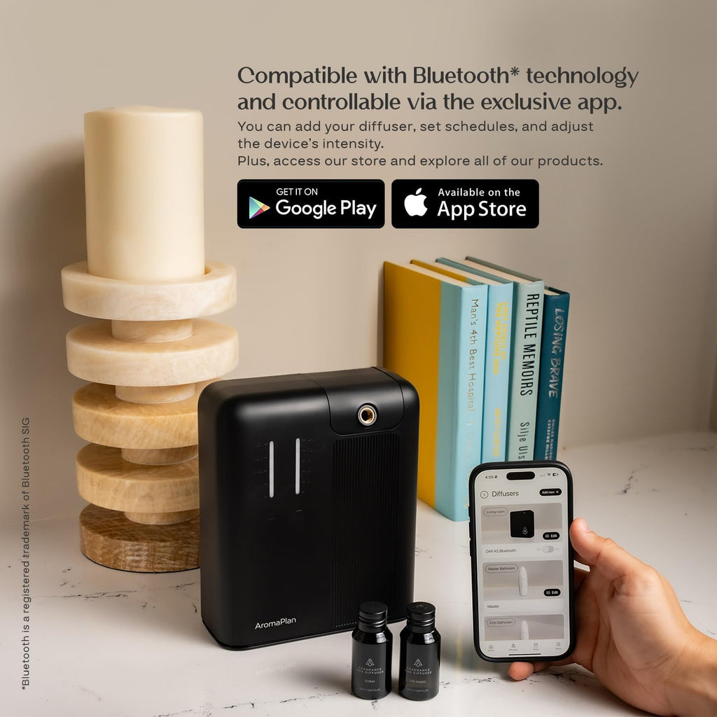 5 Star Collection Cold Air Scent Diffuser, Whole House (2 Scents Included)- Waterless Smart Aroma, Scent &Time Adjust., App Control, HVAC | Home, Commercial, Hotel | Large Room, 2,000 Sq.Ft