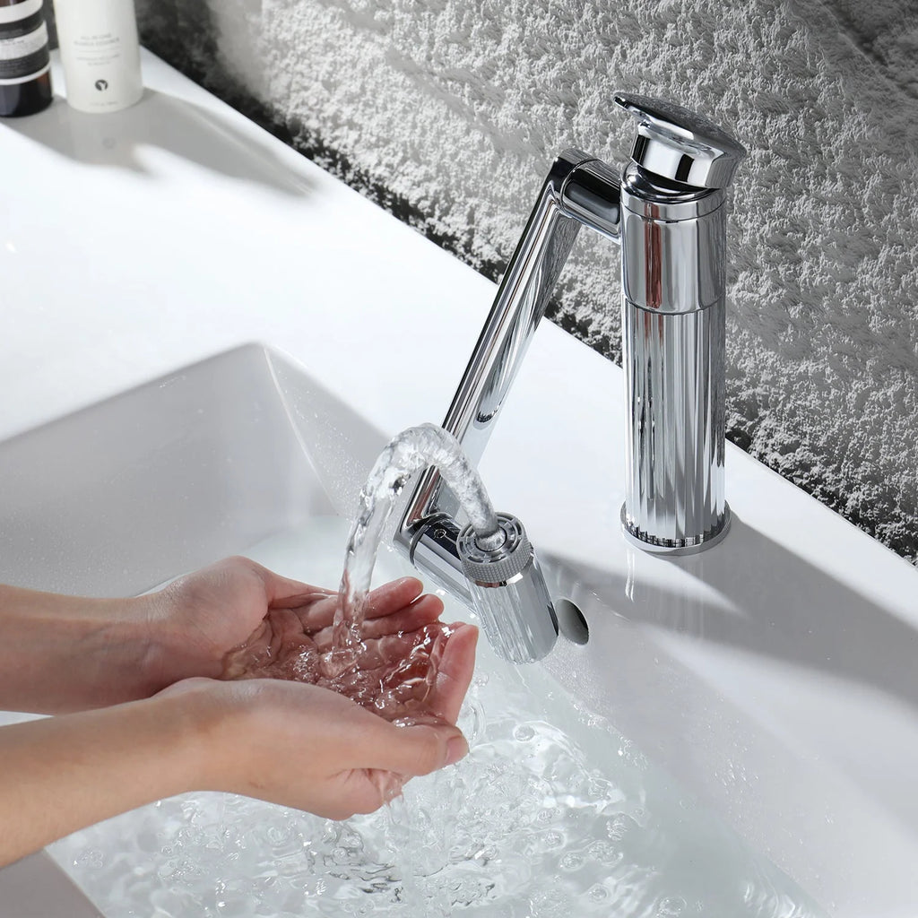 360° Rotatable Single-Hole Bathroom Faucet