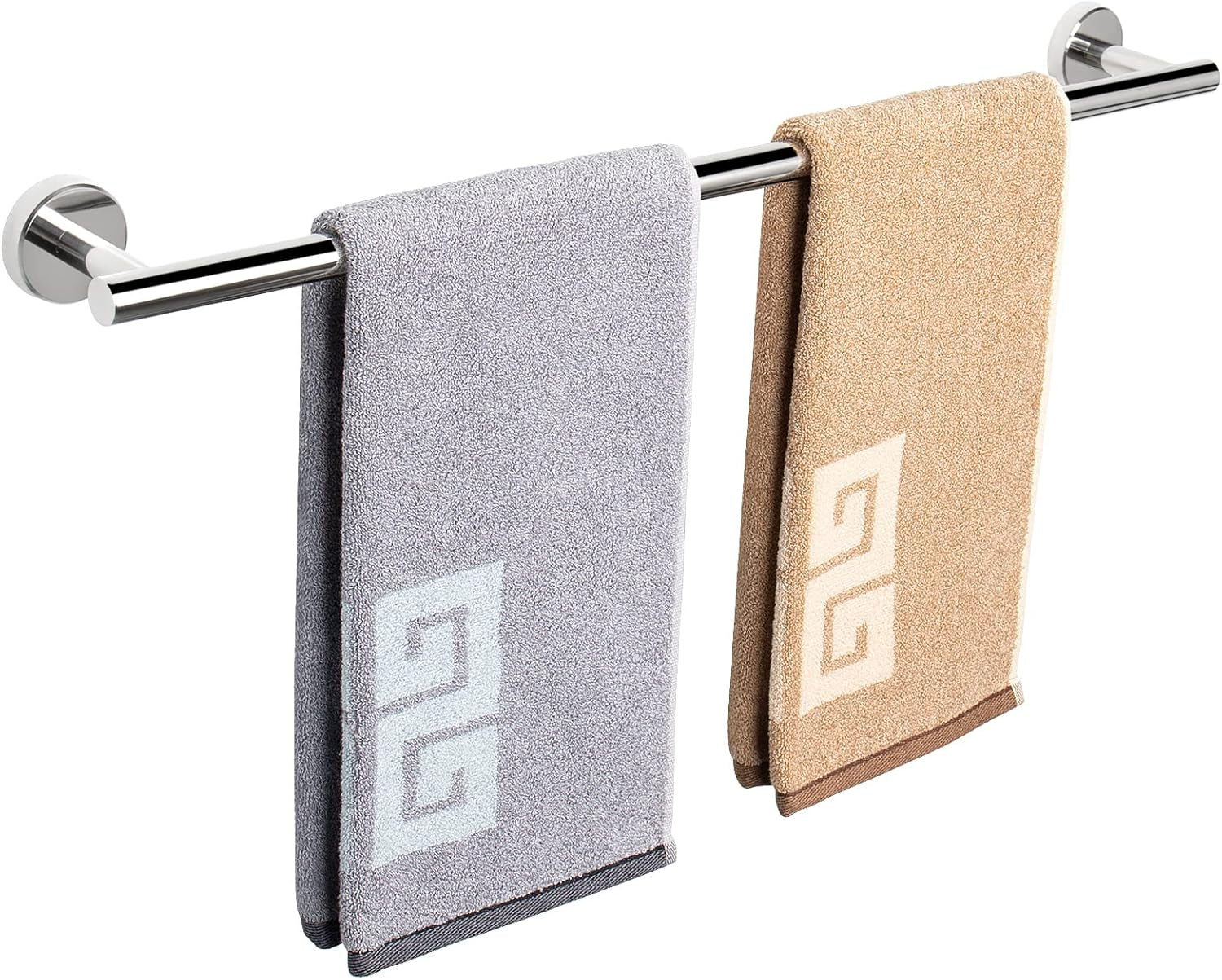 Premium Brushed Nickel Towel Bar — Heavy-Duty Thickened Stainless Steel Wall-Mounted Bathroom Towel Rack, 12” Overall Length with 10” Usable Hanging Space (1 Pack)