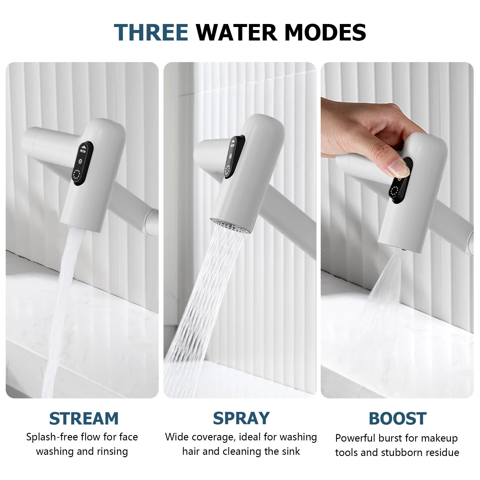 Single-Hole Rotating Faucet with Digital Temperature Display – Modern Design for Precise Water Control