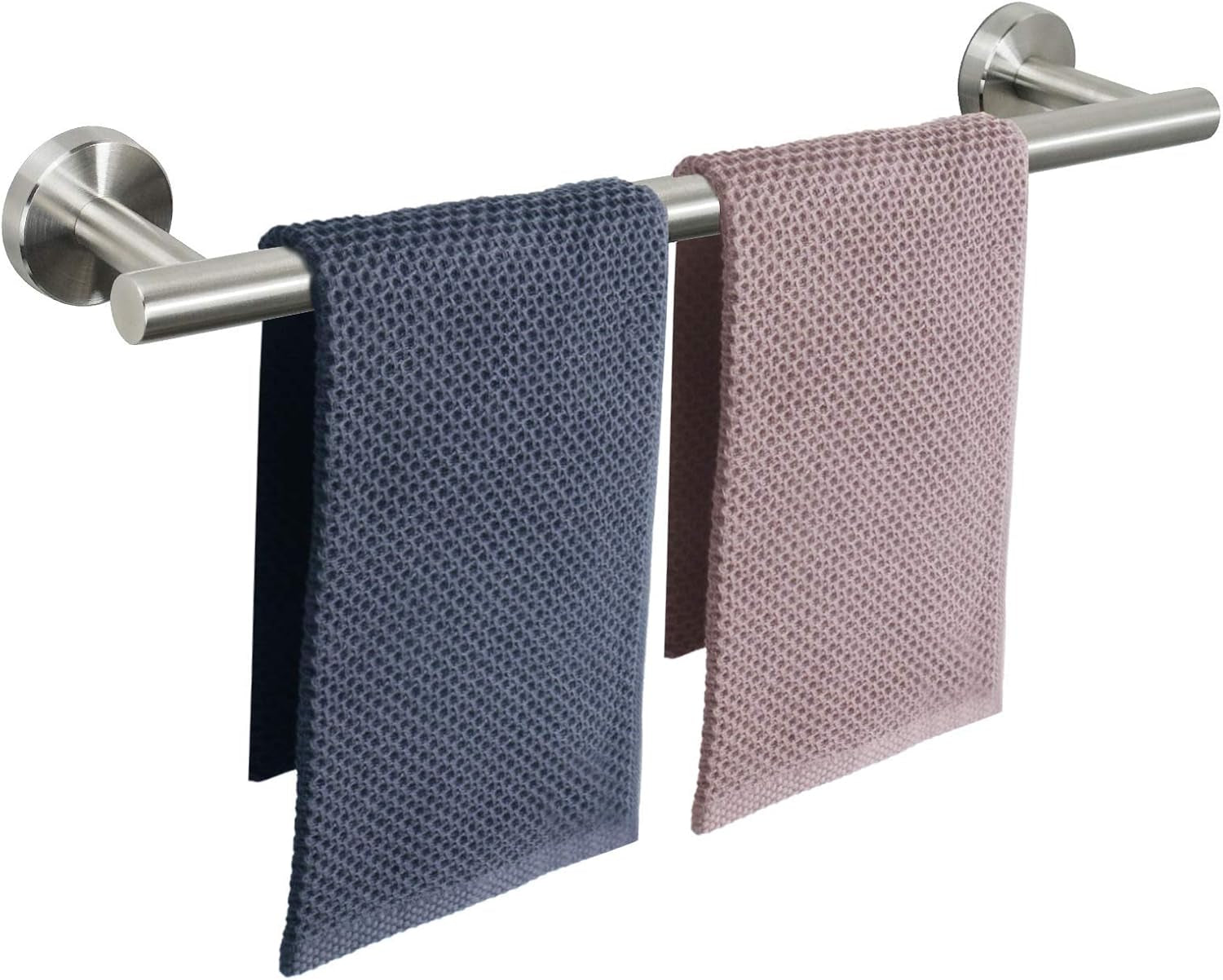 Premium Brushed Nickel Towel Bar — Heavy-Duty Thickened Stainless Steel Wall-Mounted Bathroom Towel Rack, 12” Overall Length with 10” Usable Hanging Space (1 Pack)