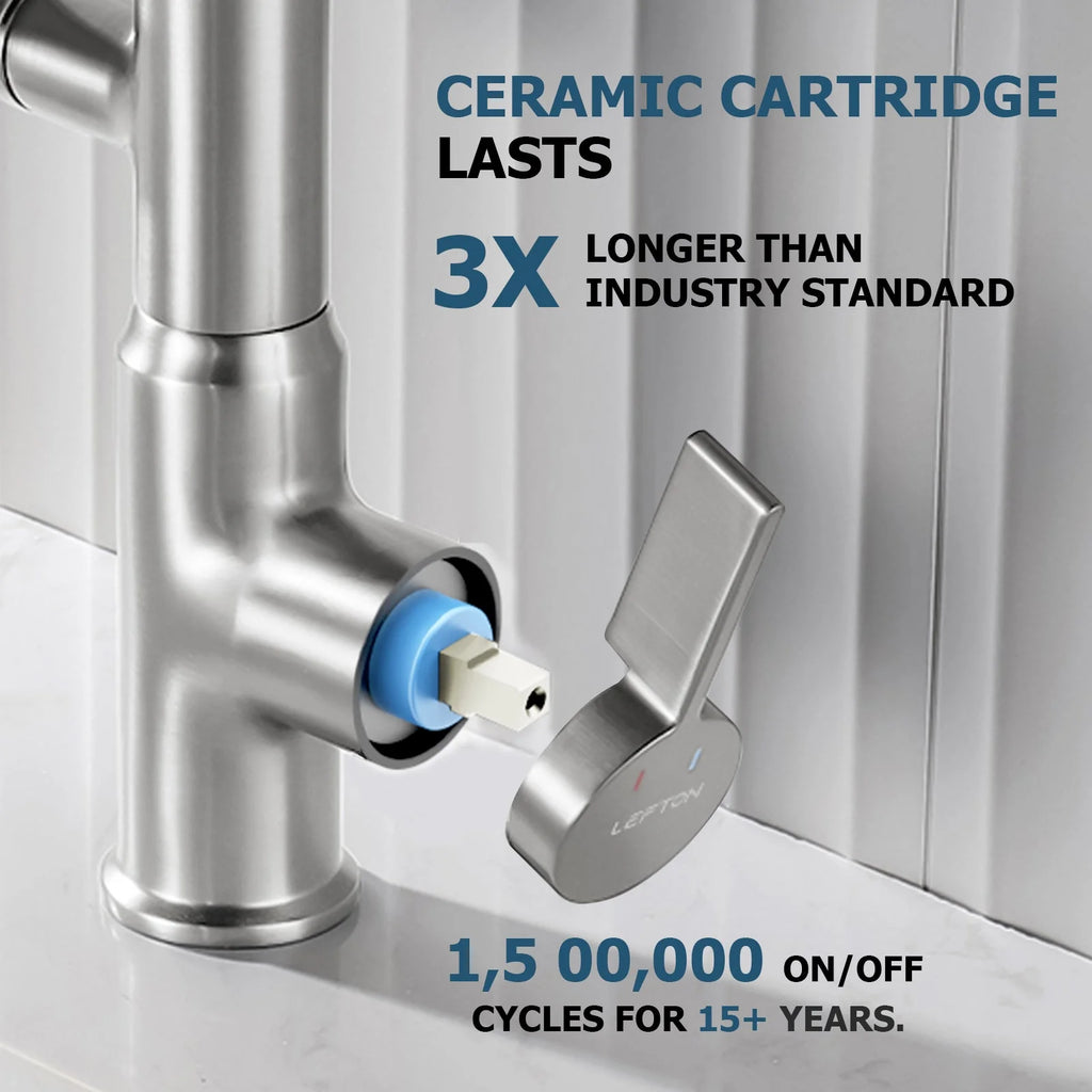 Single-Hole Rotating Faucet with Digital Temperature Display – Modern Design for Precise Water Control