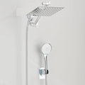 High-Pressure Rain Shower Head Combo (8–12 Inch) with Adjustable Extension Arm & 3-Way Handheld Spray