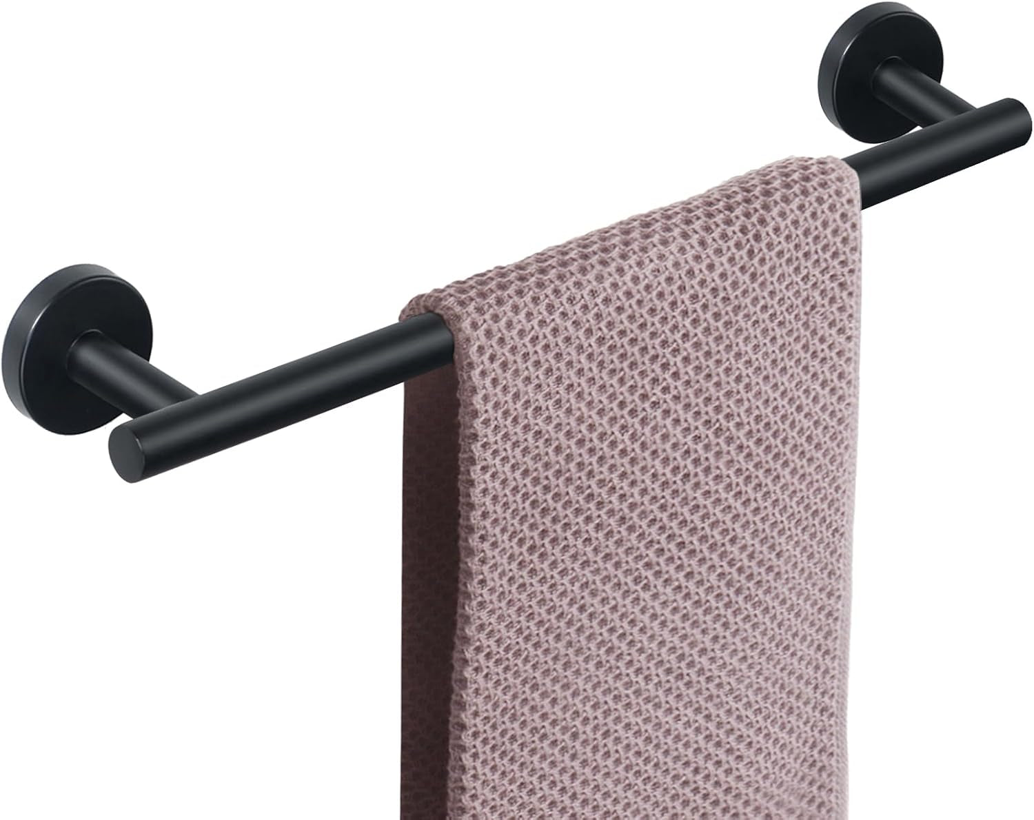 Premium Brushed Nickel Towel Bar — Heavy-Duty Thickened Stainless Steel Wall-Mounted Bathroom Towel Rack, 12” Overall Length with 10” Usable Hanging Space (1 Pack)