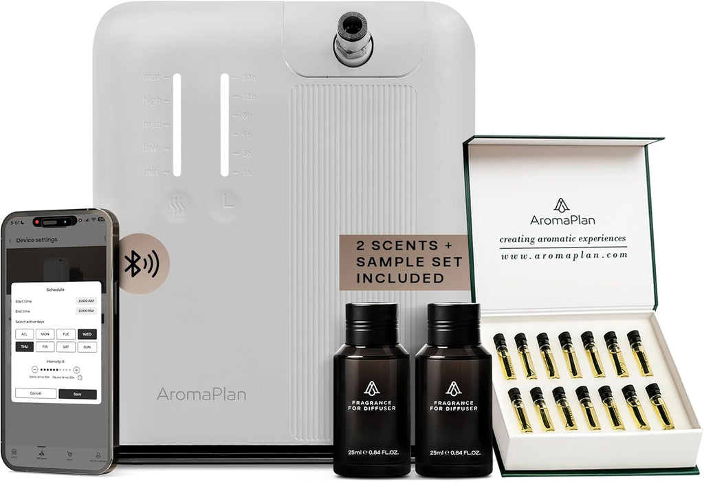 5 Star Collection Cold Air Scent Diffuser, Whole House (2 Scents Included)- Waterless Smart Aroma, Scent &Time Adjust., App Control, HVAC | Home, Commercial, Hotel | Large Room, 2,000 Sq.Ft