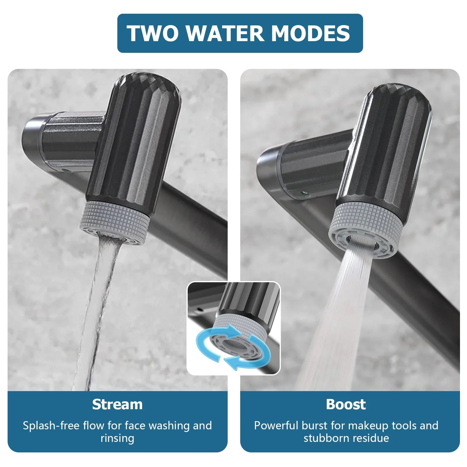 360° Rotatable Single-Hole Bathroom Faucet