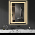 24” x 36” Smart LED Bathroom Vanity Mirror — Anti-Fog, Dimmable Backlit & Front-Lit Illumination, Memory Touch Control, Shatter-Proof Tempered Glass