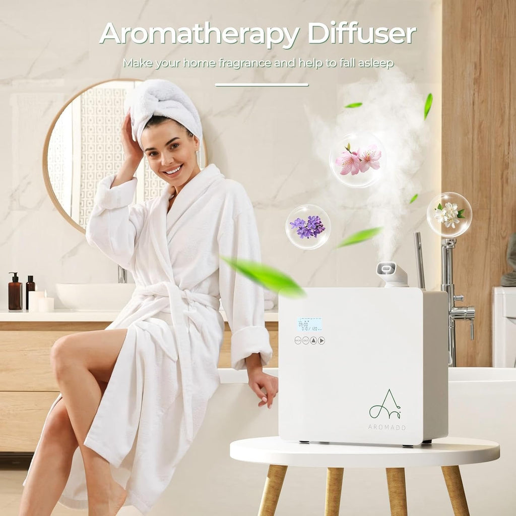 2026 Upgraded 3500 Sq.Ft Smart Scent Machine - HVAC System, Whole House Aroma & Hotel Collection Diffuser, Waterless Essential Oil Diffuser for Home, Office, 600ML Capacity, Cold Air Tech (White)