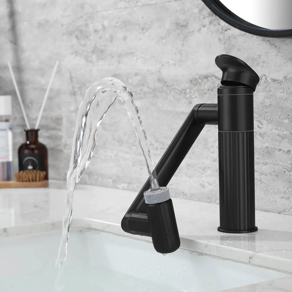 360° Rotatable Single-Hole Bathroom Faucet