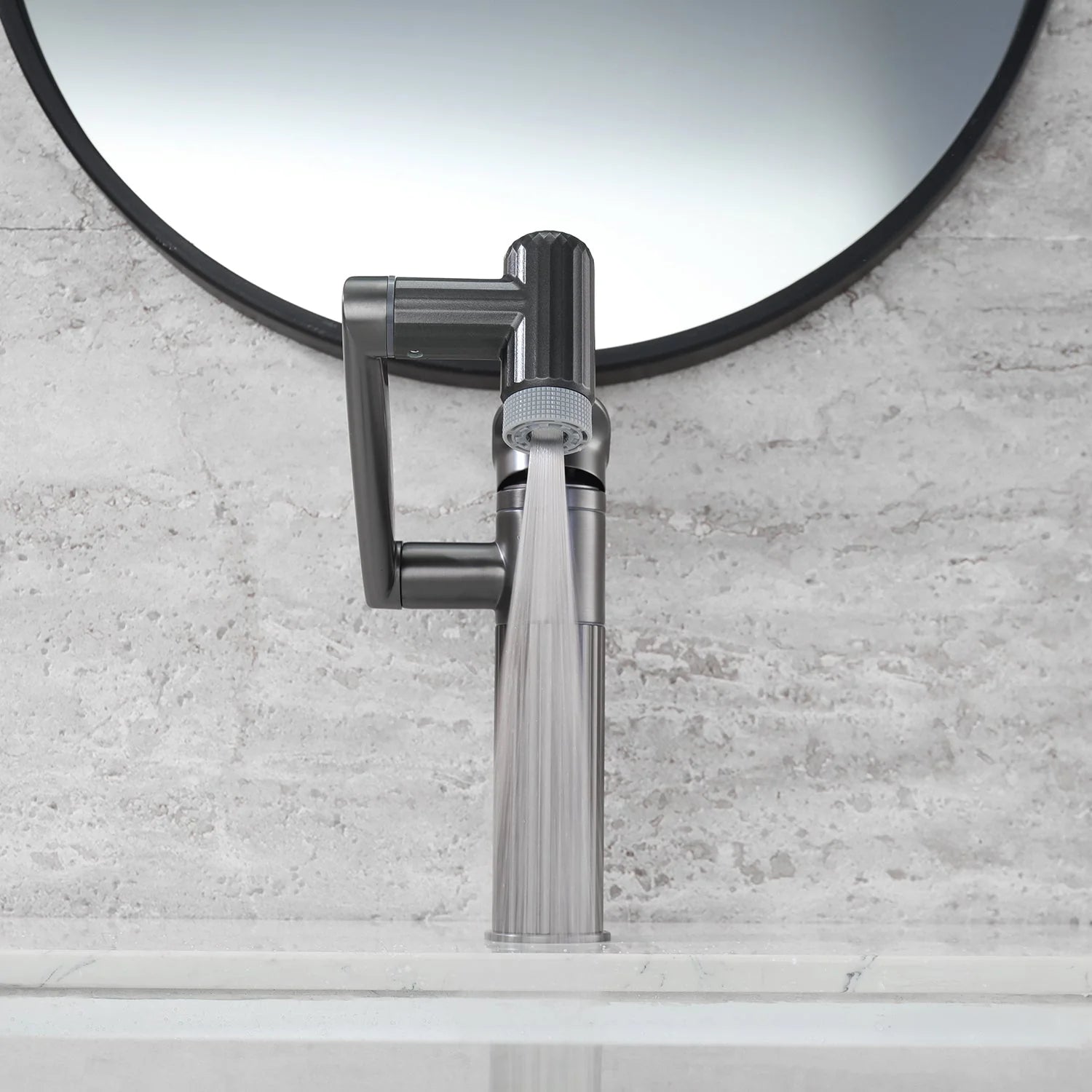 360° Rotatable Single-Hole Bathroom Faucet