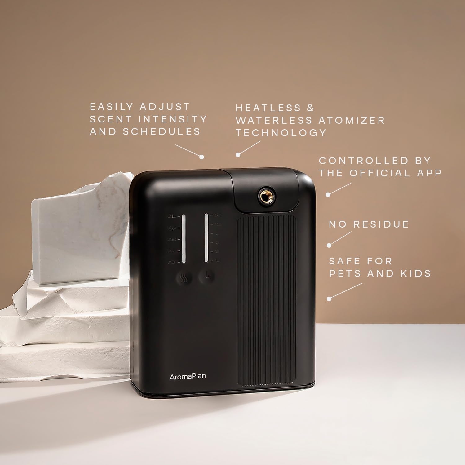 5 Star Collection Cold Air Scent Diffuser, Whole House (2 Scents Included)- Waterless Smart Aroma, Scent &Time Adjust., App Control, HVAC | Home, Commercial, Hotel | Large Room, 2,000 Sq.Ft