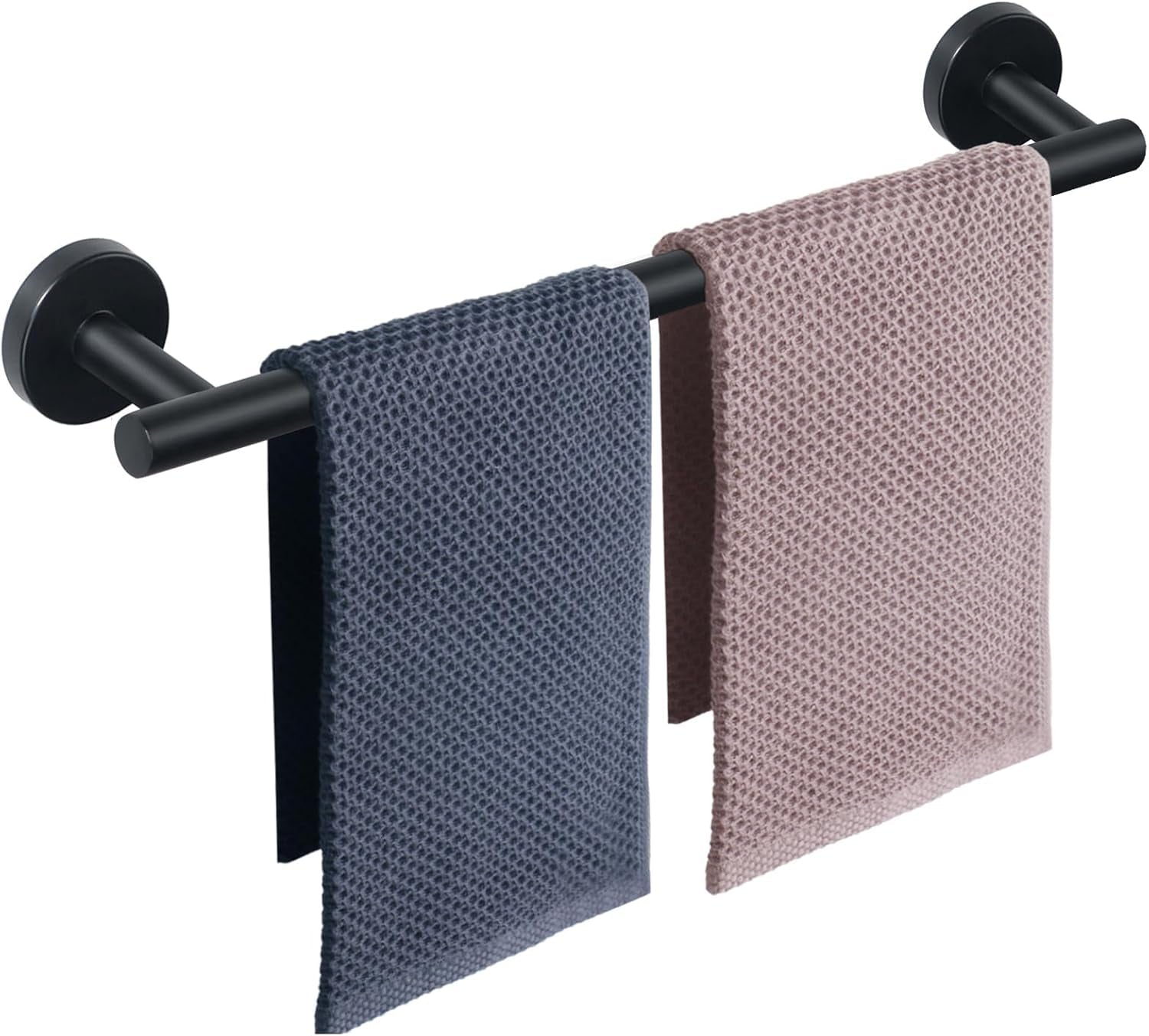 Premium Brushed Nickel Towel Bar — Heavy-Duty Thickened Stainless Steel Wall-Mounted Bathroom Towel Rack, 12” Overall Length with 10” Usable Hanging Space (1 Pack)