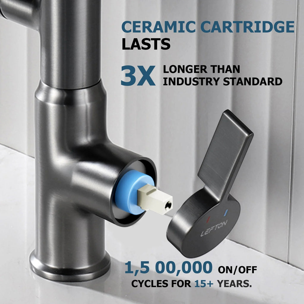 Single-Hole Rotating Faucet with Digital Temperature Display – Modern Design for Precise Water Control