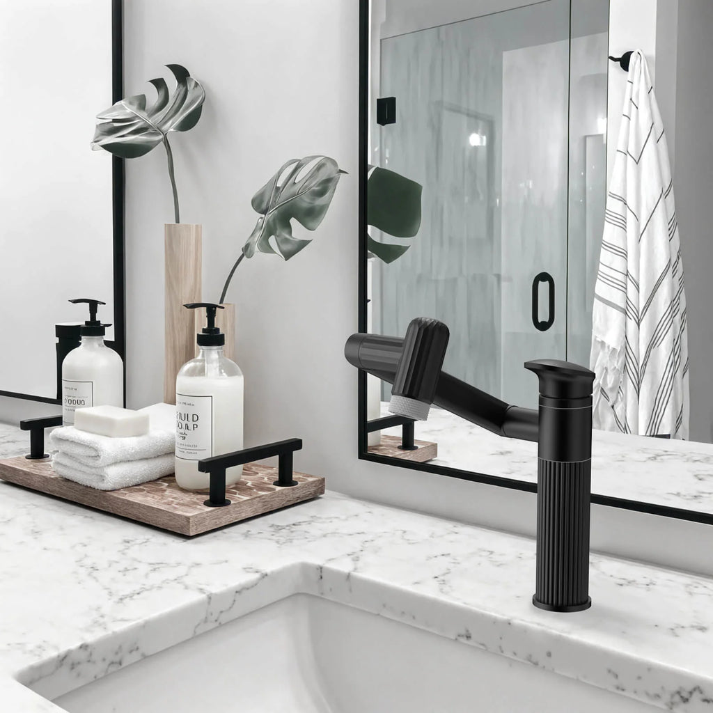 360° Rotatable Single-Hole Bathroom Faucet