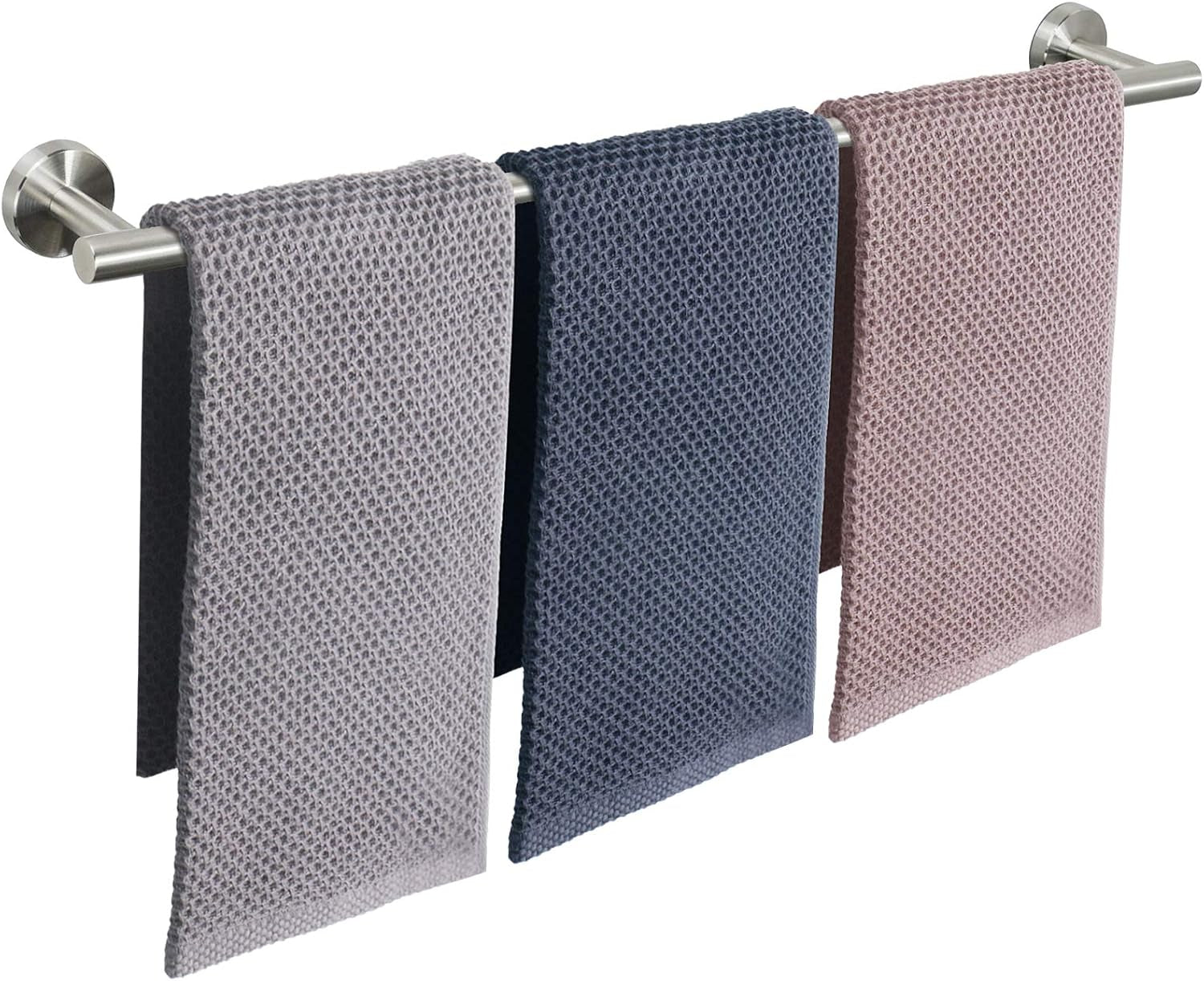 Premium Brushed Nickel Towel Bar — Heavy-Duty Thickened Stainless Steel Wall-Mounted Bathroom Towel Rack, 12” Overall Length with 10” Usable Hanging Space (1 Pack)