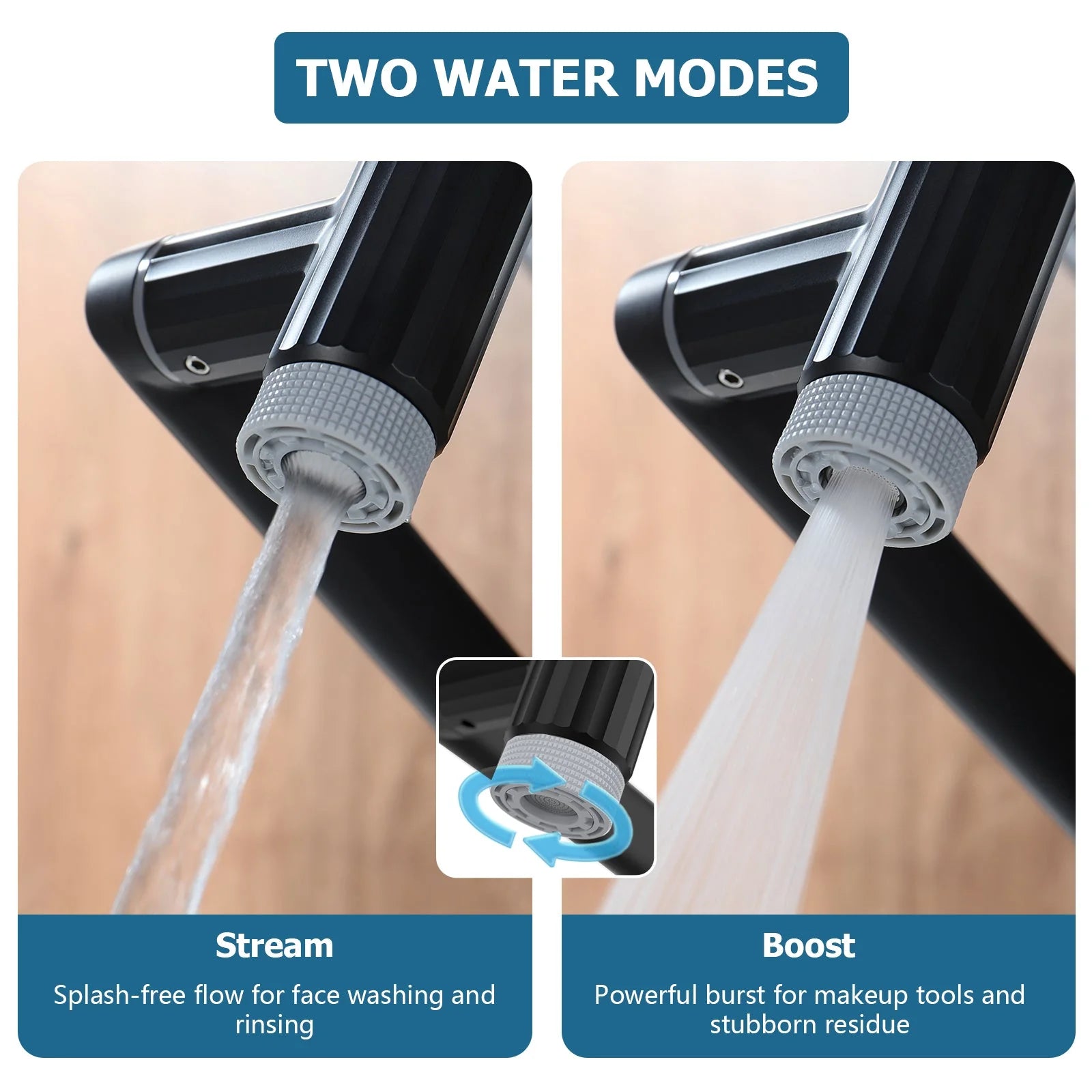 360° Rotatable Single-Hole Bathroom Faucet